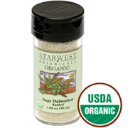 Starwest Botanicals Organic Sage Dalmation Rubbed Jar - 1.06 oz