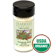 Starwest Botanicals Organic Fenugreek Seed Powder Jar - 2.65 oz