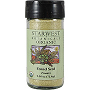 Starwest Botanicals Organic Fennel Seed Powder Jar - 2.56 oz