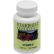 Starwest Botanicals Vitamin D 1000 IU - 100 Tablets