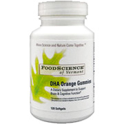Foodscience of Vermont Dha Orange Gummies - 120 chewable soft gels