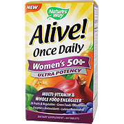 Nature's Way Alive Once Daily Women's 50+ Ultra - Balanced Vitamins for Women 50+, 60 tabs