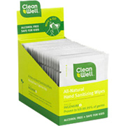 Cleanwell Hand Sanitizing Wipes, Orange/Vanilla - 40 ct
