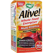 Nature's Way Alive Multi No Iron - Easily Absorbed into the Blood Stream, 30 tabs