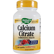 Nature's Way Calcium Citrate 250mg - Promotes Teeth and Bone Development, 100 caps