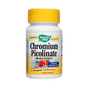 Nature's Way Chromium Picolinate 200mcg - Regulates Blood Sugar Levels, 60 caps