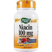Nature's Way Niacin 100mg - Maintains a Balanced Cholesterol Level, 100 caps