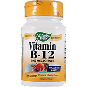 Nature's Way Vit B12 2000mcg - Promotes Healthy Brain and Cell Structures, 100 loz