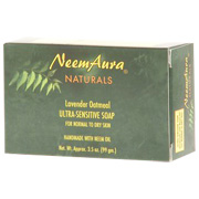 NeemAura Naturals Ultra Sensitive Lavender And Oatmeal Soap - Normal To Dry Skin, 1 bar