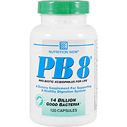 Nutrition Now PB 8 Pro Biotic Acidophilus - Suports A Healthy Digestive System, 120 vegicaps