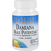 Planetary Herbals Damiana Male Potential - Botanical Prostate Support, 45 tabs