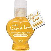 Pipedream Products Mini Liquid Love Warming Massage Lotion Peaches and Cream - 1.25 oz