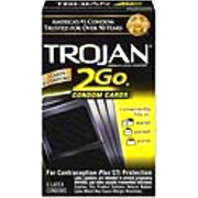 Trojan 2 Go Condom Cards - 6 pack