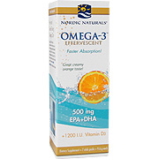 Nordic Naturals Omega 3 Effervescent Orange - New Way to Drink Your Daily Omega, 7 ct