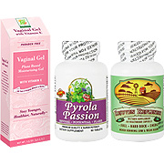 Proactive Natural Pyrola Recovery Remedy II - Restoration of Sensitivity and Relief from Vaginal Dryness Inside Out, Pyrola Passion Rejuven Replenish & Vaginal Gel, 60 tabs+60 vcaps+1.5 oz