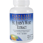 Planetary Herbals Standardized St. John's Wort Extract 300mg - For Emotional Well-Being, 180 tabs