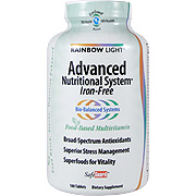 Rainbow Light Advanced Nutritional System Iron Free - Food Based Multivitamin, 180 tabs