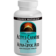 Source Naturals Acetyl L Carnitine & Alpha Lipoic Acid 650mg - 60 tabs