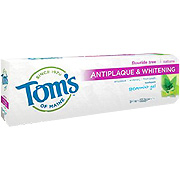 TOM'S OF MAINE Toothpaste AntiPlaque Whitening Gel Spearmint - Fluoride Free, 5.5 oz