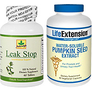 Naturalife Stop Leaky Penis & Urinary Incontinence - 60 tabs + 60 vcaps, Leak Stop & Water Soluble Pumpkin Seed Extract