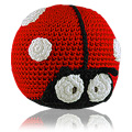 Hand Crocheted Ladybug Roly Poly Rattle - 