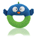 Hand Crocheted Owl Ring Rattle - 