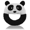 Hand Crocheted Panda Ring Rattle - 
