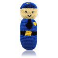 Hand Crocheted Rattle Policeman - 