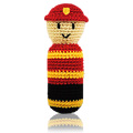 Hand Crocheted Rattle Fireman - 