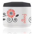 Foogo Foam Insulated Snack Jar Black w/ Poppy Patch Floral Design - 