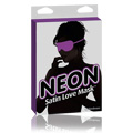 Neon Satin Love Mask Purple - 
