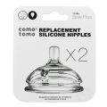 Natural Teat Slow Flow Silicone Nipples - 