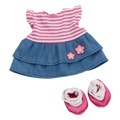 Baby Stella Splendid Stripes & Denim Dress - 