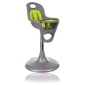 Flair Pedestal Highchair Gray Seat & Green Pad - 