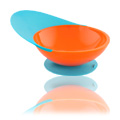 Catch Bowl Toddler Bowl w/ Spill Catcher Orange + Blue - 