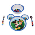 Mickey Mouse Clubhouse 4 pc feeding set