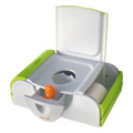 Potty Bench Training Toilet w/ Side Storage Green + White - 