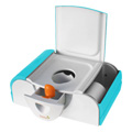 Potty Bench Training Toilet w/ Side Storage Blue + White - 