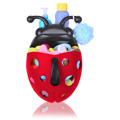 Bug Pod Bath Toy Scoop, Drain & Storage Red + Black - 