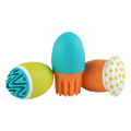 Scrubble Interchangeable Bath Squirt Toy Set Orange Multicolor - 