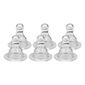 Gerber first essentials nipple 6pk, med flow, silicone - 