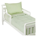 Percale Toddler Bedding Sets Celery Stars/Stripes - 