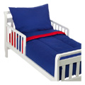 Percale Toddler Bedding Sets Royal & Red - 