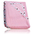 Organic Cotton Terry Hooded Towel Set Pink w/ Polka Dot - 