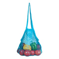 String Bag Long Handle Natural Cotton Caribbean Blue - 