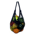 String Bag Tote Handle Natural Cotton Black - 