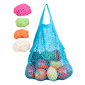 String Bag Tote Handle Natural Cotton Set-Assorted Tropicals - 