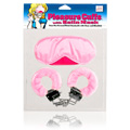 Pleasure Cuffs W/ Satin Mask Pink - 