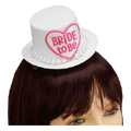 Bride To Be Mini Hat Hair clip White - 