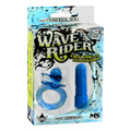 Wave Rider Cock Ring With Clit Stimulator Blue - 